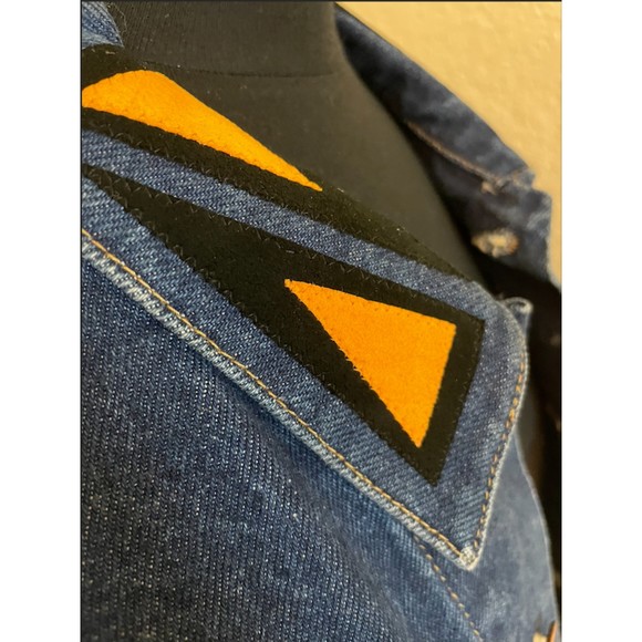 Denim and Suede Southwest Jacket - Sz S - Picture 7 of 13